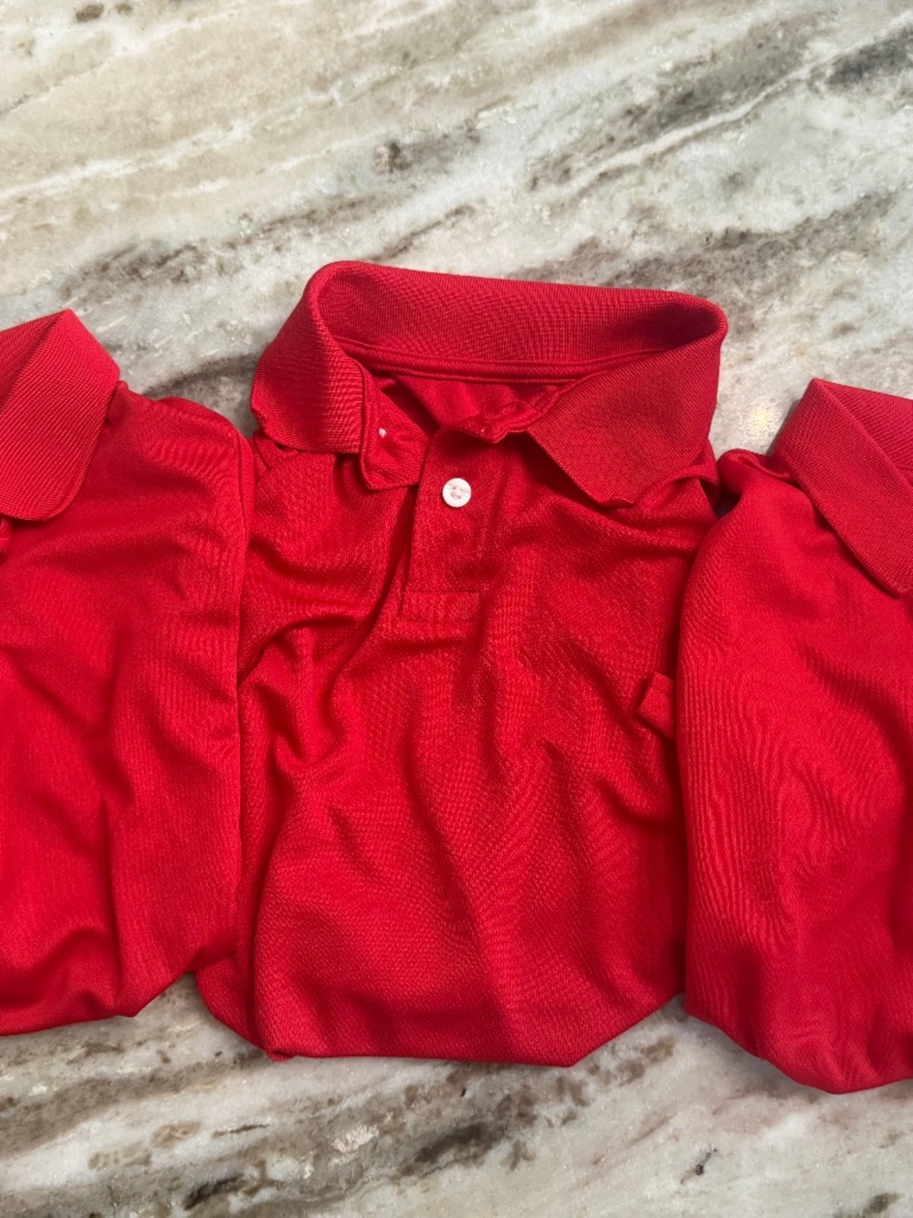 RED boys microfiber polos